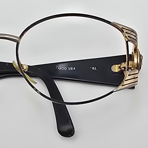 Versace Mod S64 Col 16L Gold Black Sunglasses Frame Italy 55-19-125 - Picture 13 of 14